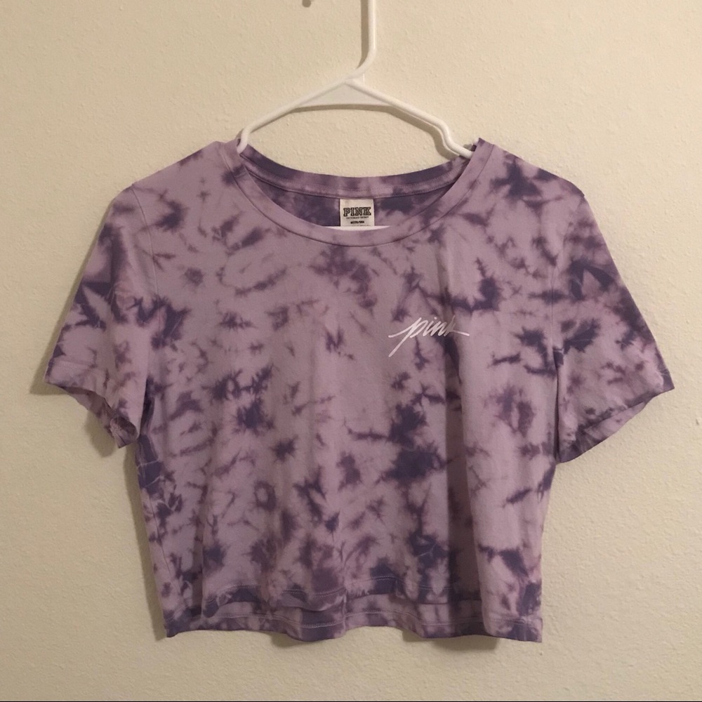 vs PINK tie dye crop top